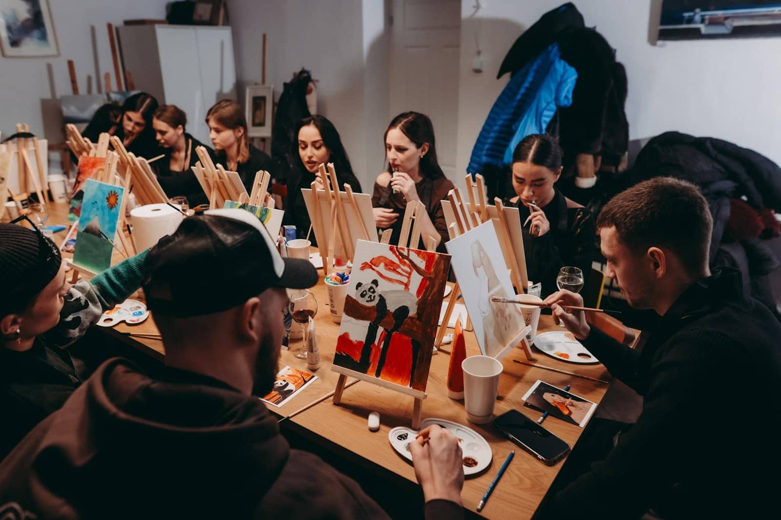 Krakow Sip & Paint Workshop with Optional Wine & Prosecco - main experience photo
