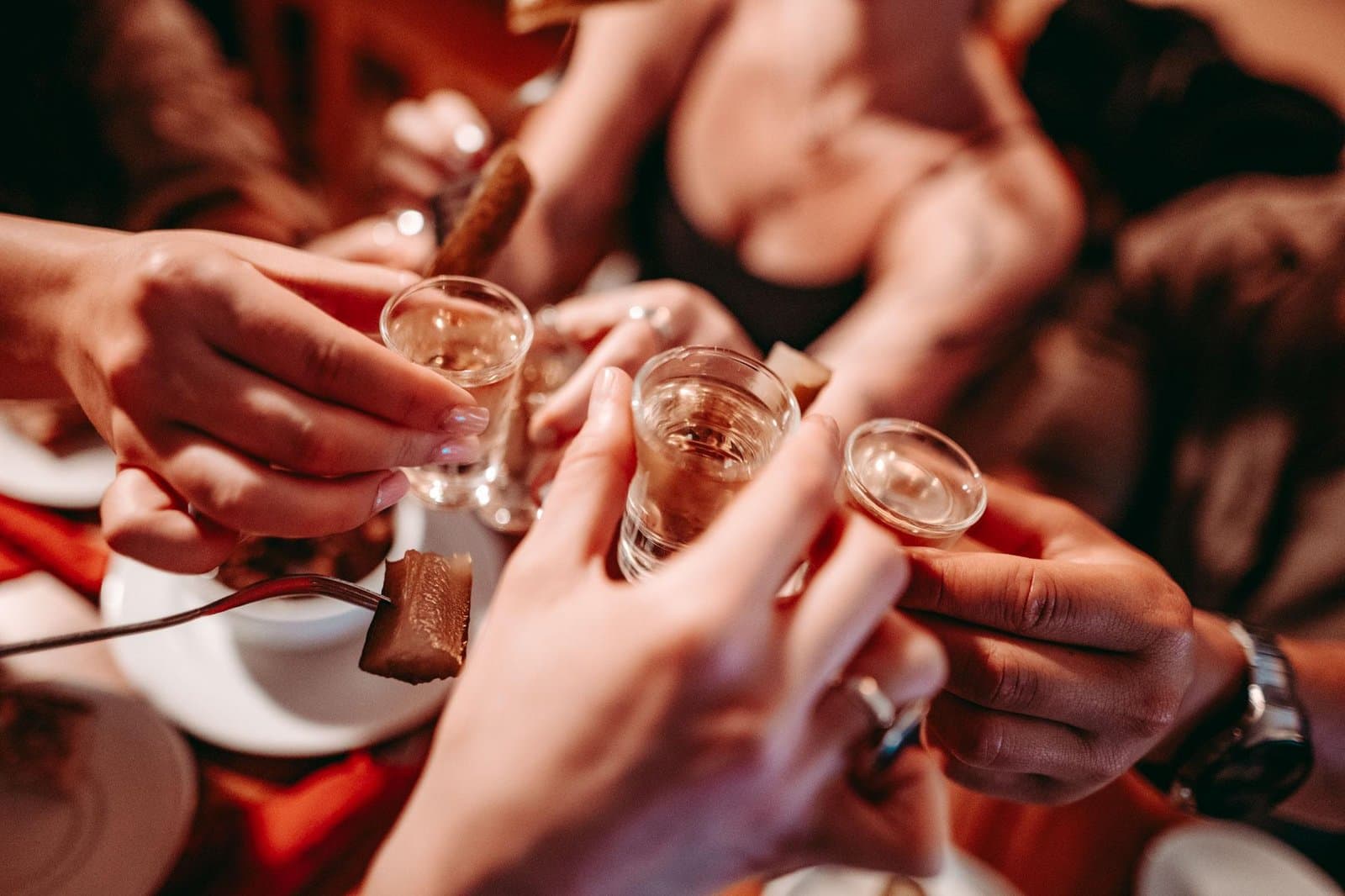 Small group at a Krakow food stop