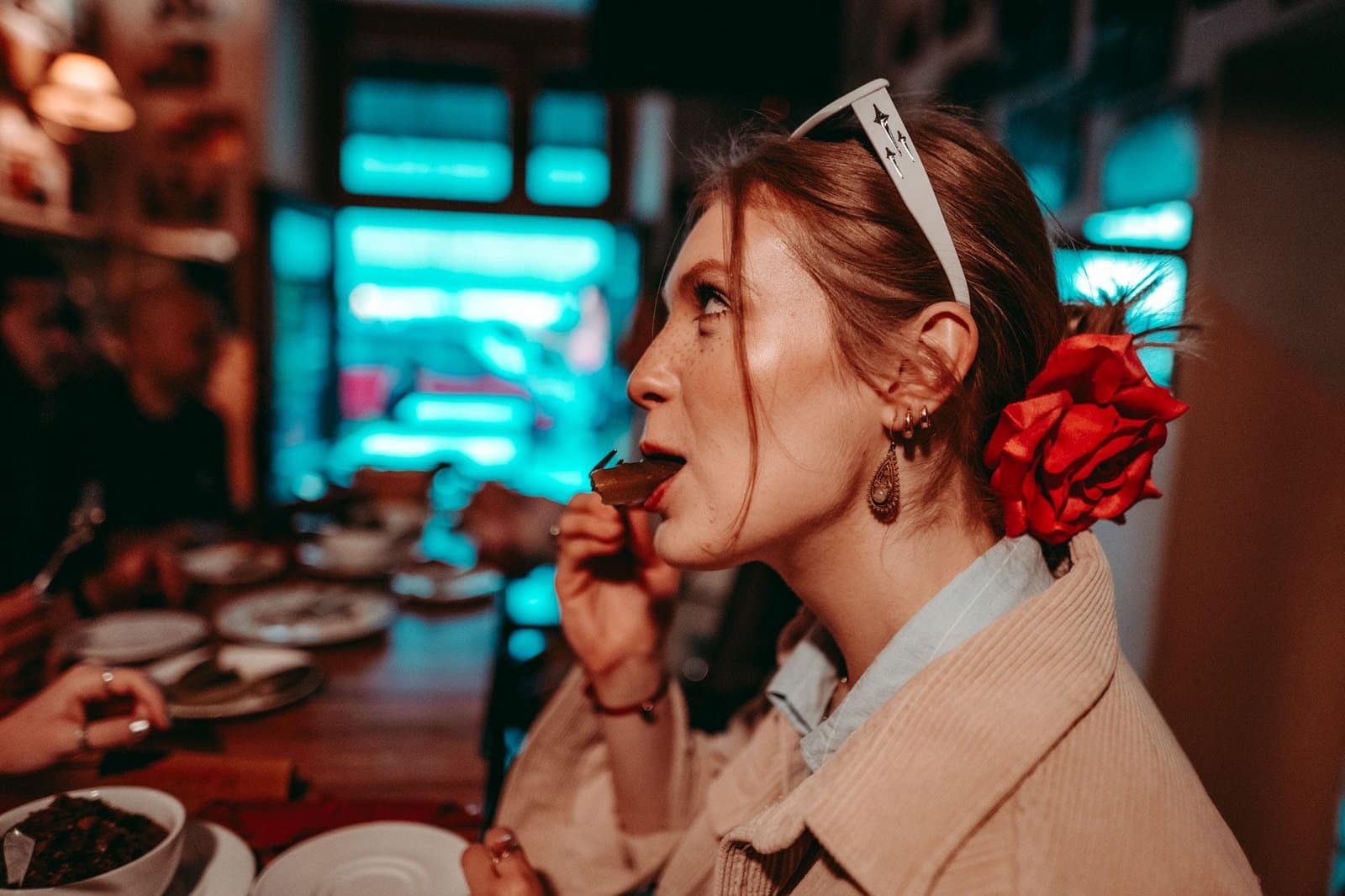 Close-up tasting moment from the Krakow food tour