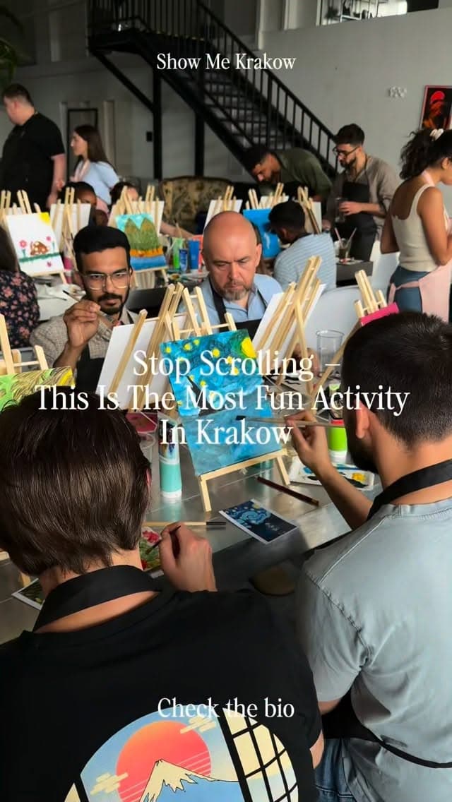 Krakow Sip & Paint Workshop Instagram reel cover